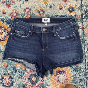 Paige Daryn Dark Wash Denim Jean Shorts Size 29 x 3"‎